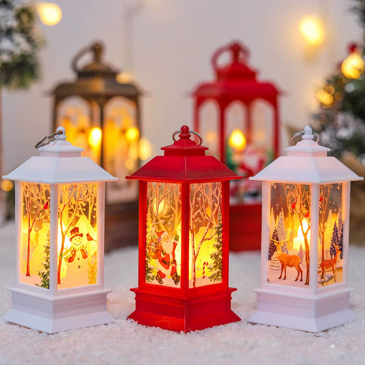 Christmas Lantern Light Merry Christmas Decorations for Home 2025 Navidad Christmas Tree Ornaments Xmas Gifts New Year 2026
