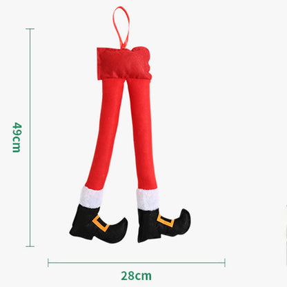Elf Legs Christmas Stuffed Toys Christmas Ornaments, Winter Holiday Christmas