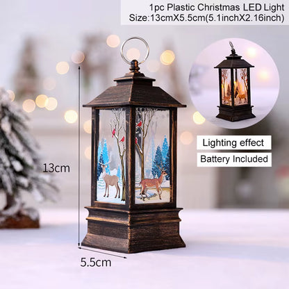 Christmas Lantern Light Merry Christmas Decorations for Home 2025 Navidad Christmas Tree Ornaments Xmas Gifts New Year 2026