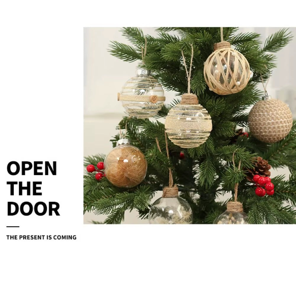 6PCS Christmas Ball Ornaments Christmas Spheres Sequin Painted 8Cm Christmas Ball Set Christmas Supplies Home Decoration New