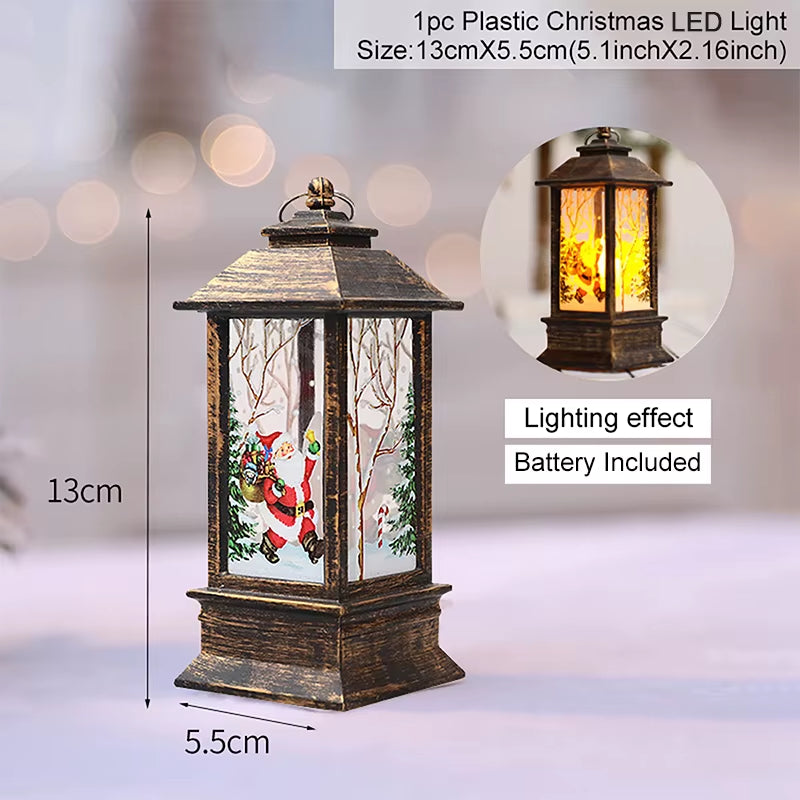 Christmas Lantern Light Merry Christmas Decorations for Home 2025 Navidad Christmas Tree Ornaments Xmas Gifts New Year 2026