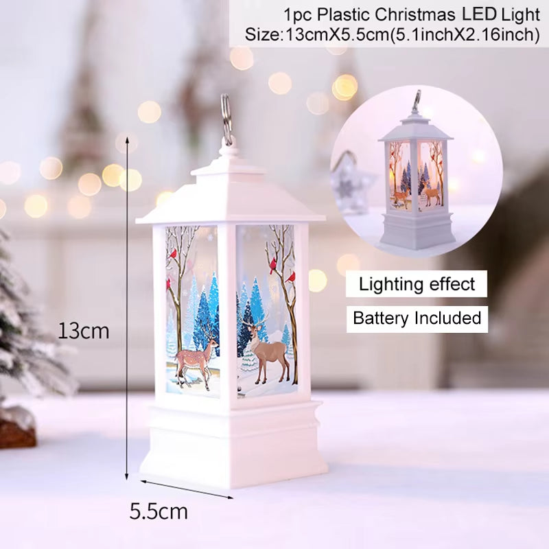 Christmas Lantern Light Merry Christmas Decorations for Home 2025 Navidad Christmas Tree Ornaments Xmas Gifts New Year 2026