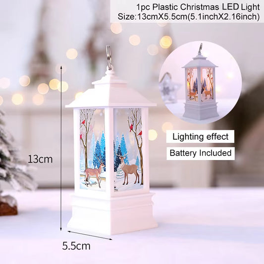 Christmas Lantern Light Merry Christmas Decorations for Home 2025 Navidad Christmas Tree Ornaments Xmas Gifts New Year 2026