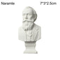 New Mini Figurine Plaster Statue Greek Mythology Celebrities Famous Sculpture Drawing Practice Gypsum Bust Portraits Home Decor
