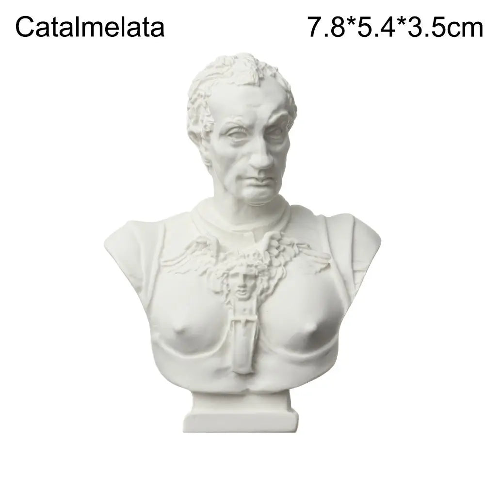 New Mini Figurine Plaster Statue Greek Mythology Celebrities Famous Sculpture Drawing Practice Gypsum Bust Portraits Home Decor
