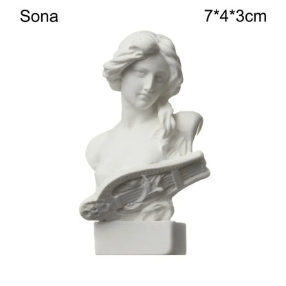 New Mini Figurine Plaster Statue Greek Mythology Celebrities Famous Sculpture Drawing Practice Gypsum Bust Portraits Home Decor