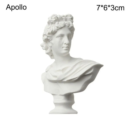 New Mini Figurine Plaster Statue Greek Mythology Celebrities Famous Sculpture Drawing Practice Gypsum Bust Portraits Home Decor