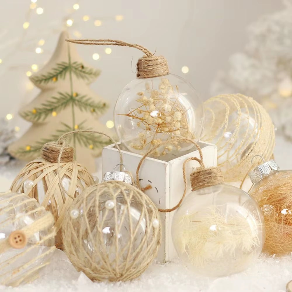 6PCS Christmas Ball Ornaments Christmas Spheres Sequin Painted 8Cm Christmas Ball Set Christmas Supplies Home Decoration New