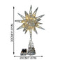 12.6 Inch Creative LED Lights Glitter Christmas Tree Decoration Christmas Tree Topper Christmas Tree Star Light up Party Props