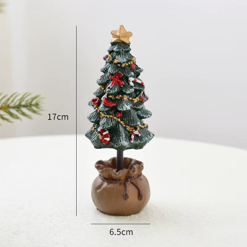 Christmas Decoration Ornaments Resin Mini Desktop Christmas Tree Ornaments Christmas Gifts Gifts